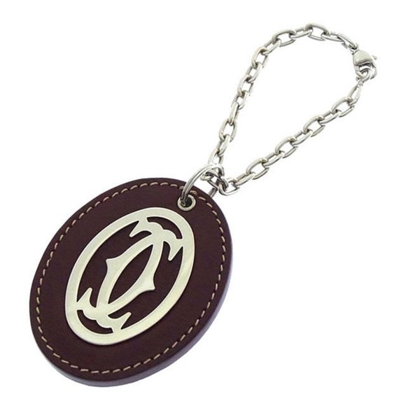 Authentic Cartier key ring Key holder Red Silver Woman - Picture 1 of 5